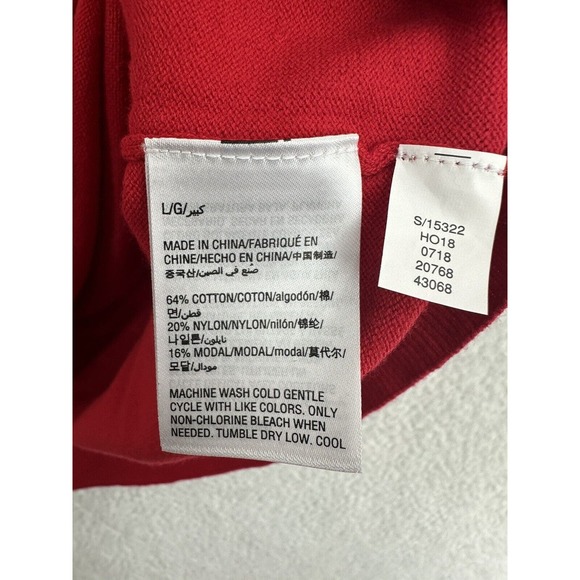 Alfani Mens V Neck Pullover Sweater, Cherry Candy Red, Size Large - Picture 6 of 10